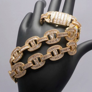 2024 colgante de lujo de Plata de Ley 925 para hombre VVS Moissanite Diamond LGD con chapado en oro pulsera helada personalizada regalo para fiestas - Product Image 6