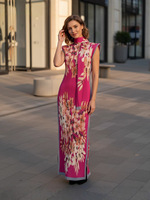 Robe longue amincissante plissée avec ceinture et foulard pour femme, collection été 2026, vente chaude du fabricant d'origine