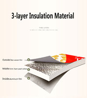 Sac isotherme de livraison pour aliments chauds, gâteaux, avec mousse perlée de 5 mm à l'extérieur, en non-tissé et feuille d'aluminium, sac de courses thermique isolant