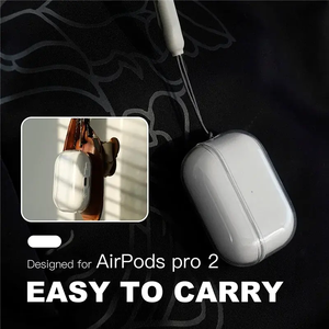 Rõ ràng mềm TPU Tai nghe trường hợp với dây đeo dây buộc cho AirPods Pro 2 2nd thế hệ không khí vỏ 4 3 2 1 3rd 2024 Gen Bìa phụ kiện - Product Image 2