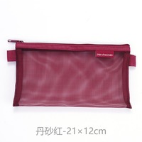 Pochette de sac de rangement transparente personnalisée fabricant souple école maille examen papeterie boîte étui à crayons