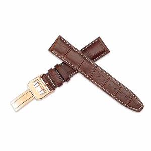 Sweatproof impermeable negro de grano superior de cuero reloj banda/correa de 22mm - Product Image 4
