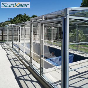 Sunkaer Design moderne 10 ans <span class=keywords><strong>de</strong></span> garantie aluminiumsun abri rétractable pour <span class=keywords><strong>piscine</strong></span> extérieure sunroom cover closures - Product Image 3