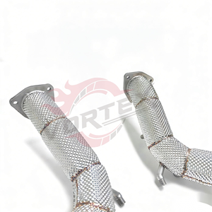 Vortex Factory - Vente en gros de downpipe de course pour Porsche 718 Cayman GT4 RS 4.0L 718 Boxster - Acier inoxydable poli miroir - Échappement - Product Image 5