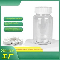 Bouteilles à compartiments personnalisées transparentes à large ouverture en PET pour compléments alimentaires, scellables, vides, pour pilules, capsules et comprimés
