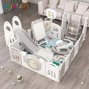 Hot Sale Kids Slide Games Play Area Indoor Portable Safety Foldable Plastic Playpen For Baby Fence