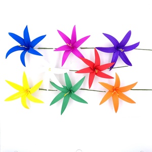 Pince à Cheveux Hibiscus en Mousse EVA 8 CM pour Femme, 11 Couleurs, avec Perle en Plastique, Fleur Artificielle Décorative pour Fête Hawaïenne et Danse - Product Image 2