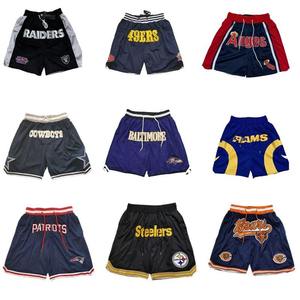 Shorts de <span class=keywords><strong>basket</strong></span>-ball pour hommes, respirants, vintage, 30 équipes, NBAA, qualité supérieure, brodés, avec poches, personnalisés - Product Image 1