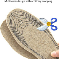 Semelles en feutre de laine écologiques et respirantes, 3 paires, semelles douces et chaudes en feutre pour bottes, 65 mm d'épaisseur, découpe libre, taille unique adaptable à la plupart des chaussures