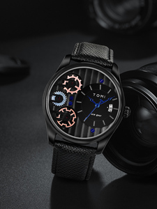 SYN TOMI T106 Nouvelle montre transfrontalière pour homme, montre à quartz, bracelet en cuir, étanche, montre pour homme d'affaires - Product Image 6