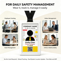 Détecteur d'actifs ultra-mince avec signal sans fil, affichage E-Ink pour la protection du personnel, expédition en gros, option de personnalisation de la marque