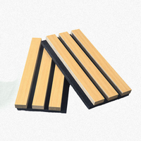Panneaux muraux insonorisants décoratifs modernes en MDF haute densité, panneaux acoustiques à lattes en bois personnalisés pour bureau et studio