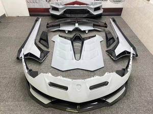 Pour <span class=keywords><strong>Lamborghini</strong></span> <span class=keywords><strong>Aventador</strong></span> LP700 LP720 Kit de carrosserie en Fiber de carbone <span class=keywords><strong>Aventador</strong></span> amélioré SVJ Style Kit de carrosserie de becquet de pare-chocs avant et arrière - Product Image 6