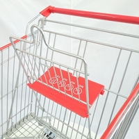 Chariot de magasinage à 4 roues avec cadre en fer robuste à l'extérieur pour les achats de légumes en acier plastique durable