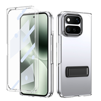Étui de luxe transparent avec support intégré et verre trempé pour Google Pixel 11 Pro Fold et Pixel 10 Fold