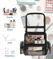Porte-pinceaux de maquillage portable en PVC transparent Relavel Sac organisateur Porte-pinceaux de maquillage pour cosmétiques Étui de voyage pour maquilleurs