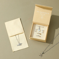 Boîte à bijoux magnétique en carton kraft Becan, boîte cadeau à bijoux à ouverture rabattable, boîte à collier, à bague, à bracelet, emballage de bijoux