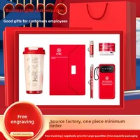 Coffret Cadeau d'Entreprise - Design Minimaliste Gravure Laser Souvenir d'Entreprise Personnalisé Haut de Gamme pour le Renforcement d'Équipe et les Anniversaires