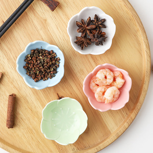 Piatto in gres ceramica Mini stile giapponese Sakura a forma <span class=keywords><strong>di</strong></span> fiore salsa <span class=keywords><strong>di</strong></span> soia piatti per immersione - Product Image 3