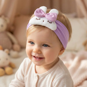 عصابة رأس أطفال جديدة بتصميم أوروبي أمريكي على شكل أرنب لطيف، مريحة وناعمة ومرنة - Product Image 1