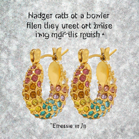 Boucles d'oreilles créoles épaisses plaquées or PVD Gaovo, en acier inoxydable en forme de U, avec zircons colorés, style Huggie, bijoux tendance pour femmes