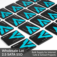 Lot en gros de SSD internes SATA 3.0 de 2,5 pouces, 500 Mo/s, mémoire flash TLC, disque SSD pour cybercafé et projets scolaires