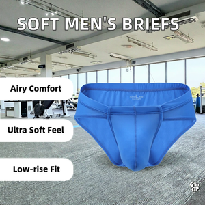 Caleçons pour hommes en tricot respirant à <span class=keywords><strong>taille</strong></span> <span class=keywords><strong>basse</strong></span>, imprimés numériquement, sensation naturelle, doux QUW21072 - Product Image 2