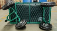 Chariot utilitaire en métal à mailles, chariot à outils de jardin, chariot de camping, chariot à outils avec 4 roues, provenant d'une usine OEM