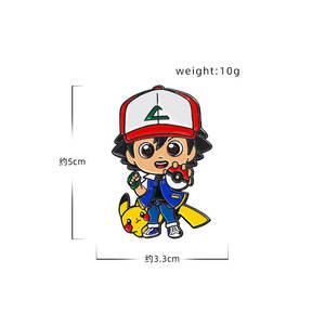 Badges en alliage de zinc personnalisés en gros, design <span class=keywords><strong>Pikachu</strong></span> pour hommes et femmes, fabricant chinois, épingles émaillées personnalisées - Product Image 3
