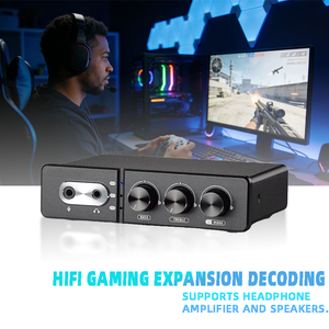 Amplificateur domestique <span class=keywords><strong>AIYIMA</strong></span>, hub DAC pour jeux avec boîtier métallique pour haut-parleurs de bureau actifs 2.0 canaux PS5 - DAC-A2 PRO - Product Image 1