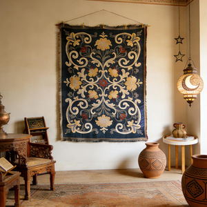Tapisserie murale turque iranienne, style bohème, design abstrait, décoration rectangulaire en tissu pour l'intérieur, pour le Ramadan - Product Image 1