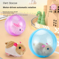 Jouets en peluche de lapin en plastique, modernes, amusants, de dessin animé, durables, avec fonction de détection d'obstacles électrique et balle roulante interactive pour l'entraînement