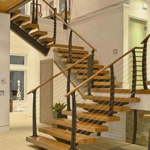 <span class=keywords><strong>Escalier</strong></span> <span class=keywords><strong>droit</strong></span> à poutre unique de luxe de haute qualité, fabriqué à Foshan par un fabricant chinois, avec marches en bois massif, pour l'habitat en Angleterre - Product Image 1
