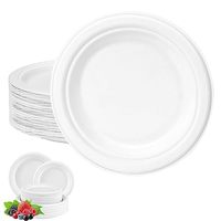 Assiettes jetables en canne à sucre de 10 pouces, robustes, compostables, écologiques, modernes, fabriquées par Shandong-Just Bio Disposable