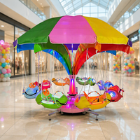 Manège de marché nocturne, équipement de divertissement pour place publique, balançoire de parc, manège Poisson Volant, chaise tournante électrique rose 12 places pour enfants
