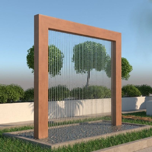 Garden Stainless Steel Rain <b>Shower</b> Waterfall Feature Metal Crafts Fountain - Product Image 1
