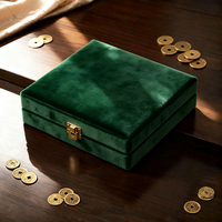 Boîte de présentation de pièces de monnaie en velours de luxe - Boîtes rigides en matériaux recyclés écologiques - Emballage cadeau pour pièces de monnaie commémoratives