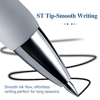 Stylos à encre gel ergonomiques rétractables avec pointe ST de 0,5 mm, encre à séchage rapide pour étudiants et employés de bureau
