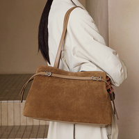 Sac fourre-tout en cuir finition satinée, luxe discret, designer Lujo Origin pour femmes, usine OEM ODM