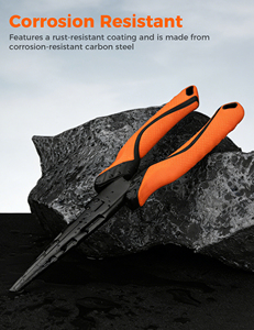 <span class=keywords><strong>Pince</strong></span> de pêche multifonction portable en acier au carbone écologique, ouvre-anneaux, résistante <span class=keywords><strong>à</strong></span> la corrosion, extracteur d'hameçons pour eau salée, avec cordon - Product Image 3
