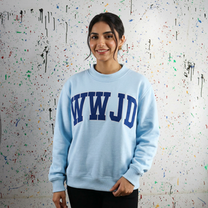 Sweat-shirt d'hiver à capuche personnalisé WWJD, 100% coton, fermeture éclair, col large, fils fins, style vintage, style streetwear, respirant - Product Image 1