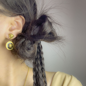 MC451ขายส่งทอง18K สแตนเลสวินเทจแรงบันดาลใจสร้อยคอต่างหูต่างหู <span class=keywords><strong>headshot</strong></span> ออกแบบชุดเครื่องประดับสำหรับผู้หญิง - Product Image 4