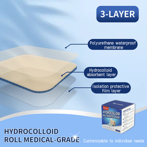 แผ่นปิดแผลไฮโดรคอลลอยด์แบบม้วนใส ปราศจากน้ำยาง ปลอดภัยต่อผิว ได้มาตรฐานทางการแพทย์ สำหรับดูแลสิวและ<span class=keywords><strong>แผล</strong></span>พุพอง ได้รับการรับรองมาตรฐาน CE/ISO - Product Image 3