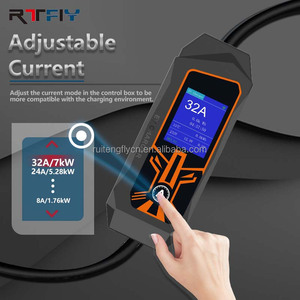 RTFLY IP67 Portable AC Car <b>Charging</b> <b>Cable</b> Station 2.8kW 3.5kW 7kW Multiple Power Plug Adapters New Condition Type 2 R - Product Image 2