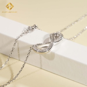 Collares con Dijes Infinitos de Moda, Collares de Plata de Ley 925 con Moissanita para Fiestas de Mujeres - Product Image 6