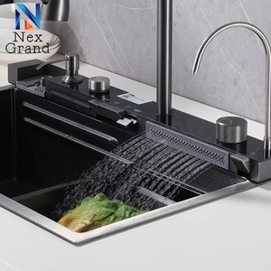 di qualità Premium in acciaio inox 304 lavello da cucina singola ciotola rettangolare lavabo con Nano superficie foro singolo - Product Image 2