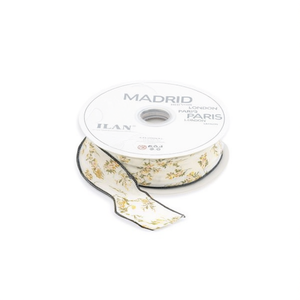 ILAN Nastro Decorativo 4.0Cm 46M con Motivo Floreale Madrid Parigi Londra - Product Image 1
