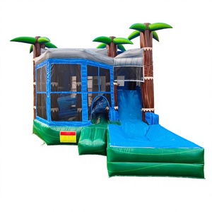5 in 1 tropical breeze combo <b>inflatable</b> bounce house slide with pool castillo hinchable - Product Image 1