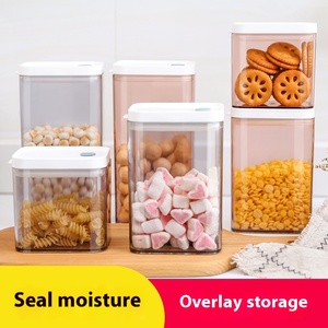 Tarro de almacenamiento de plástico moderno de 250ml para cocina, comida casera, diseño de sello de contenedor de alimentos secos personalizado para almacenamiento diario de azúcar - Product Image 5