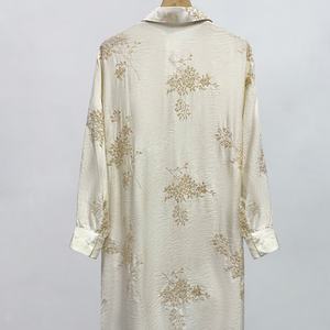 Camisas de Lino con Estampado Personalizado OEM ODM, Camisa Casual de Manga Larga Transpirable para Mujer, Moda de Verano - Product Image 3